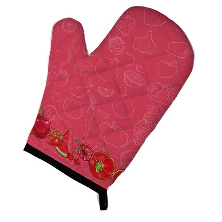 Carolines Treasures Fruits and Vegetables in Red Oven Mitt BB5133OVMT